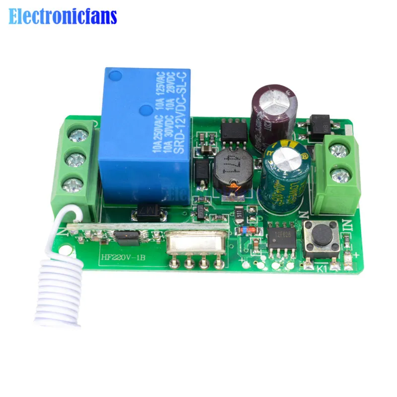 315MHZ 433MHz 315 433 MHZ DC 12V 220V 10A 1 Ch Channel Wireless RF Remote Control Board Transmitter Receiver Relay Switch Module