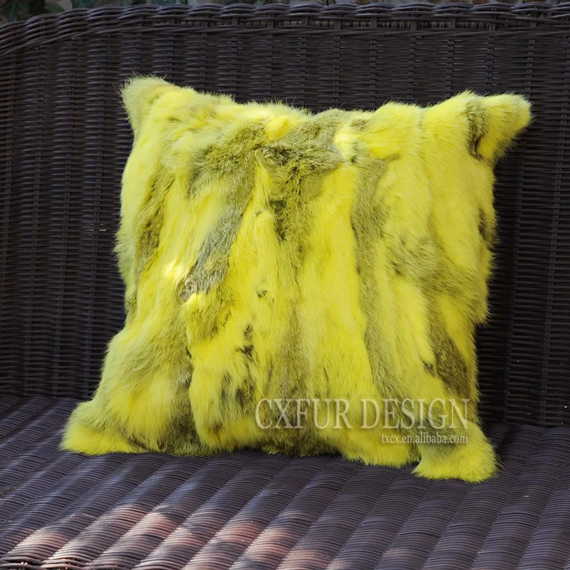 

Free Shipping CX-D-17F Customed Size/ Color Genuine Rabbit Fur Bed Cushion/Pillow Case~ DROP SHIPPING