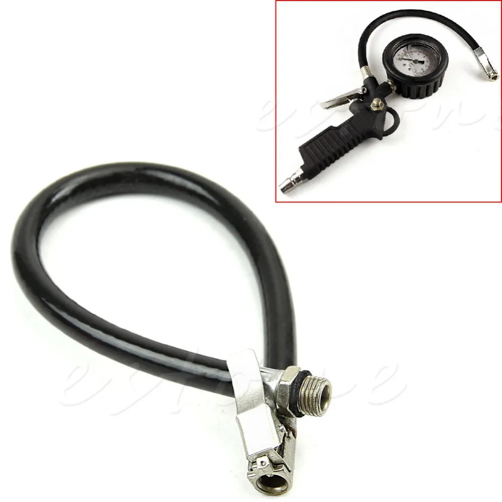 1 PC  New Motorcycle Bicycle Car Flexible Clip On Air Tyre Tire Chuck Inflator Hose