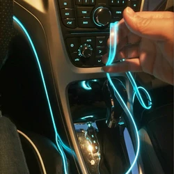 Car Interior Lamp Neon Strip led El Cold Light sticker For Peugeot 307 308 407 206 207 3008 406 208 2008 508 408 306 301 106 107