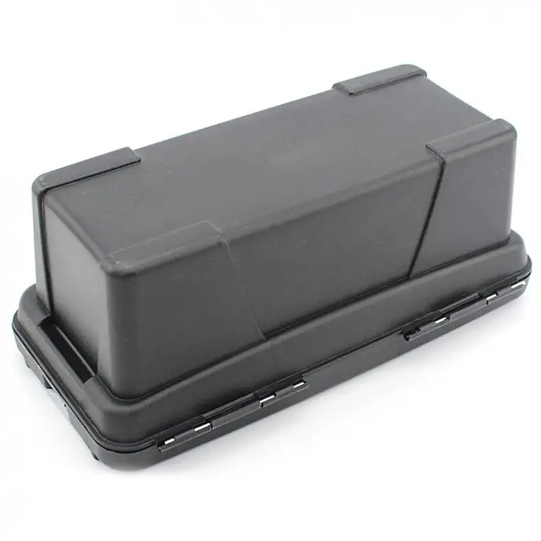 Black Small Portable Plastic Hardware Tool box with Storage Box for Home or Outdoor Finishing Debris