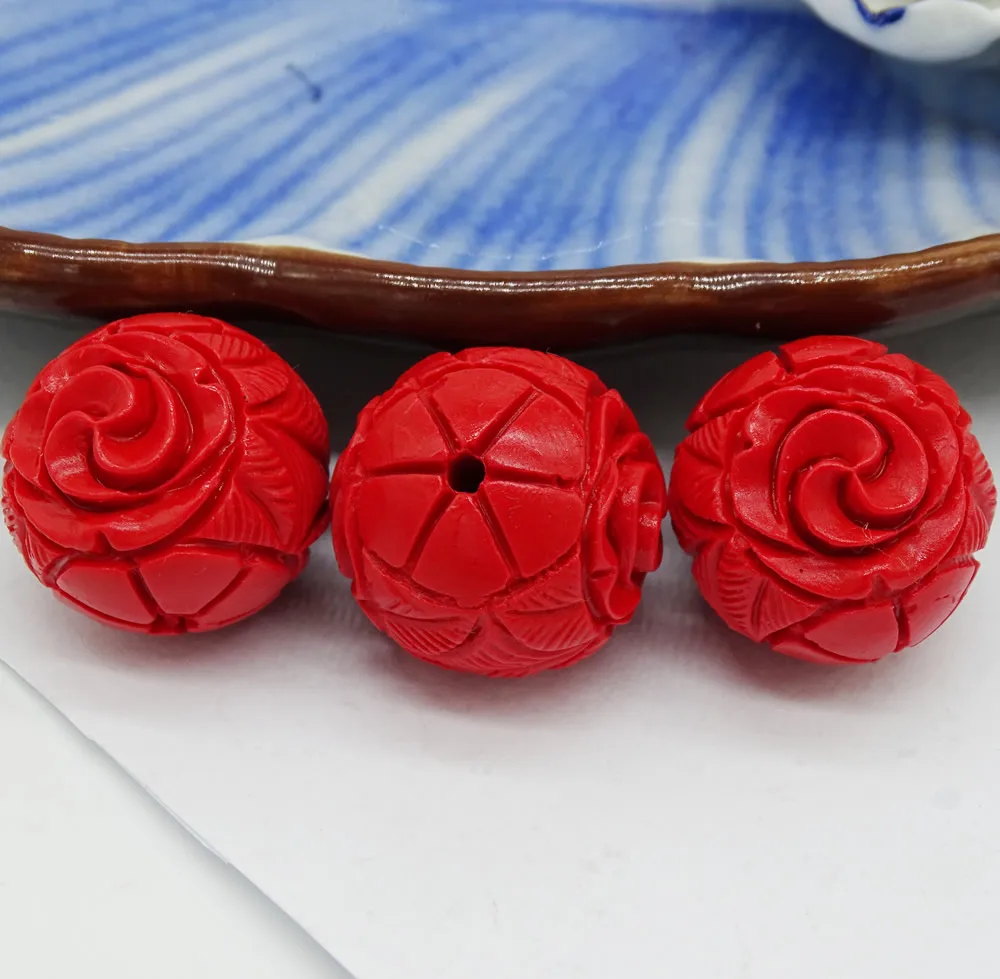 

FireBrick 100pcs cinnabar beads scattered Accessories DIY craft jewelry loose beads for jewelry making Cinnabar wholesal