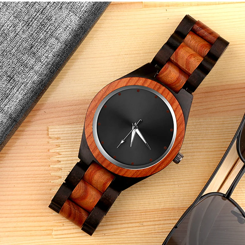 

Luxury Wood Watch Men Unique Wooden Watches Fashion Creative Men's Watch Men Watch Wooden Clock reloj hombre erkek kol saati