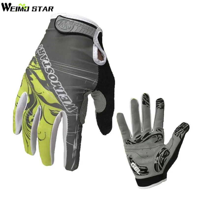 Weimostar 2018 Full Finger Cycling Gloves ciclismo Gel Pad Motorcycle Gloves Men Women MTB Bicycle Bike Glove sports Breathable