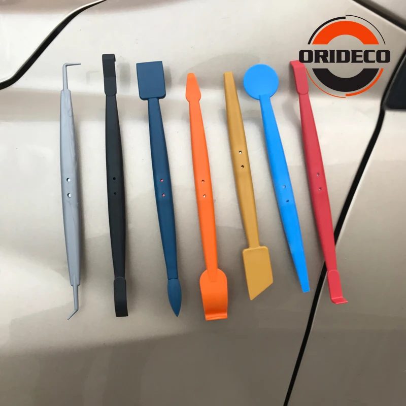 

7PCS Magnetic Squeegee Tools Kit For CAR WRAP magnets Scraper Tool Edge finish Tool Magnet Scraper Car Sticker Tint Kit