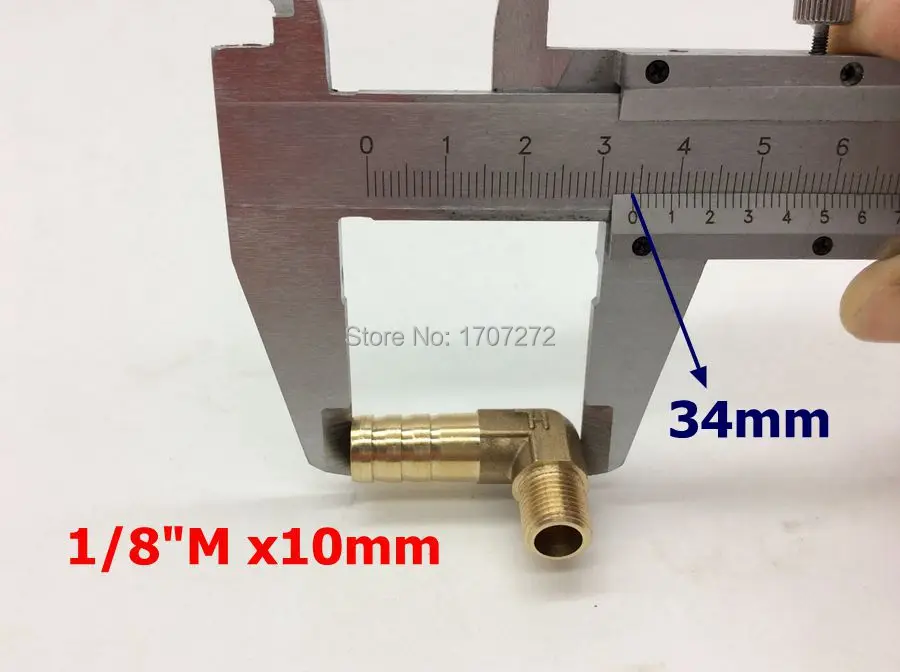 

free shipping 10mm Hose Barb x 1/8" inch Male BSP Thread Elbow Brass Barbed Fitting Coupler Connector Adapter