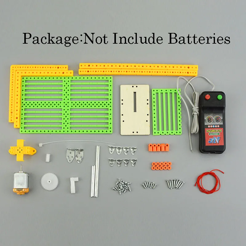 Diy física ciencia experimento Control de cable ascensor modelo creativo juguete eléctrico hecho a mano montar juguete para niños