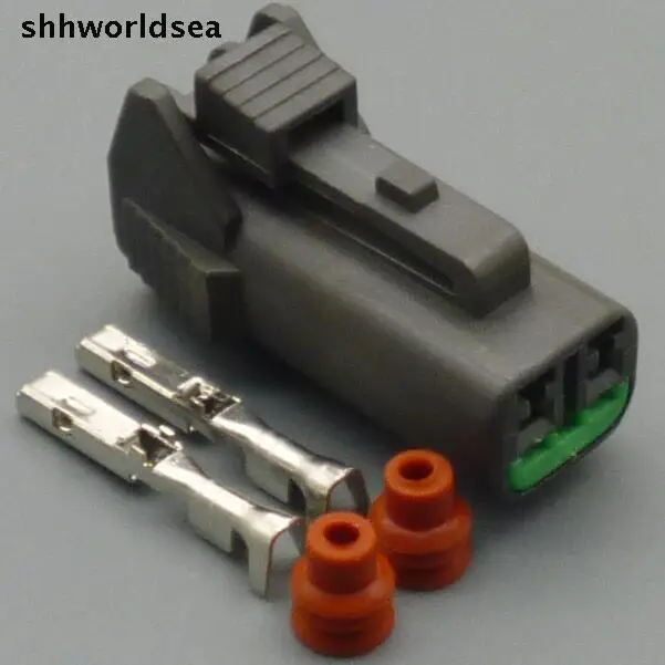 

shhworldsea 4/10/50/100sets 1.5MM Car Part 2 Pin Way Sealed Waterproof Electrical Wire Auto Connector Plug female socket Set