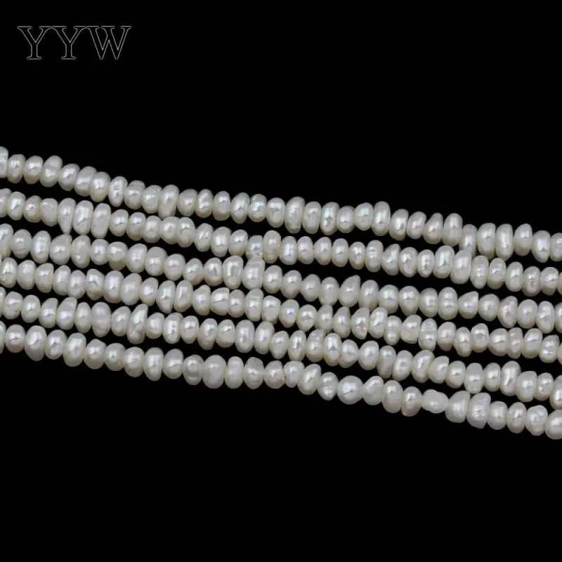 Baroque Cultured Freshwater Pearl Beads Mom Jewelry natural white 2-3mm Hole:Approx 1mm Sold Per Approx 15.5 Inch Strand