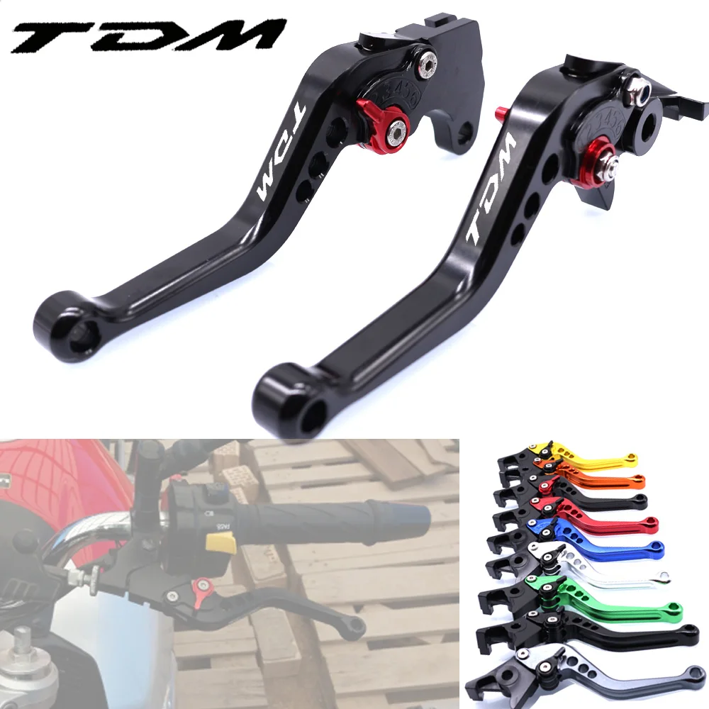 For Yamaha TDM 900 TDM900 2012-2014 Motorcycle Accessories CNC Short Brake Clutch Levers LOGO TDM