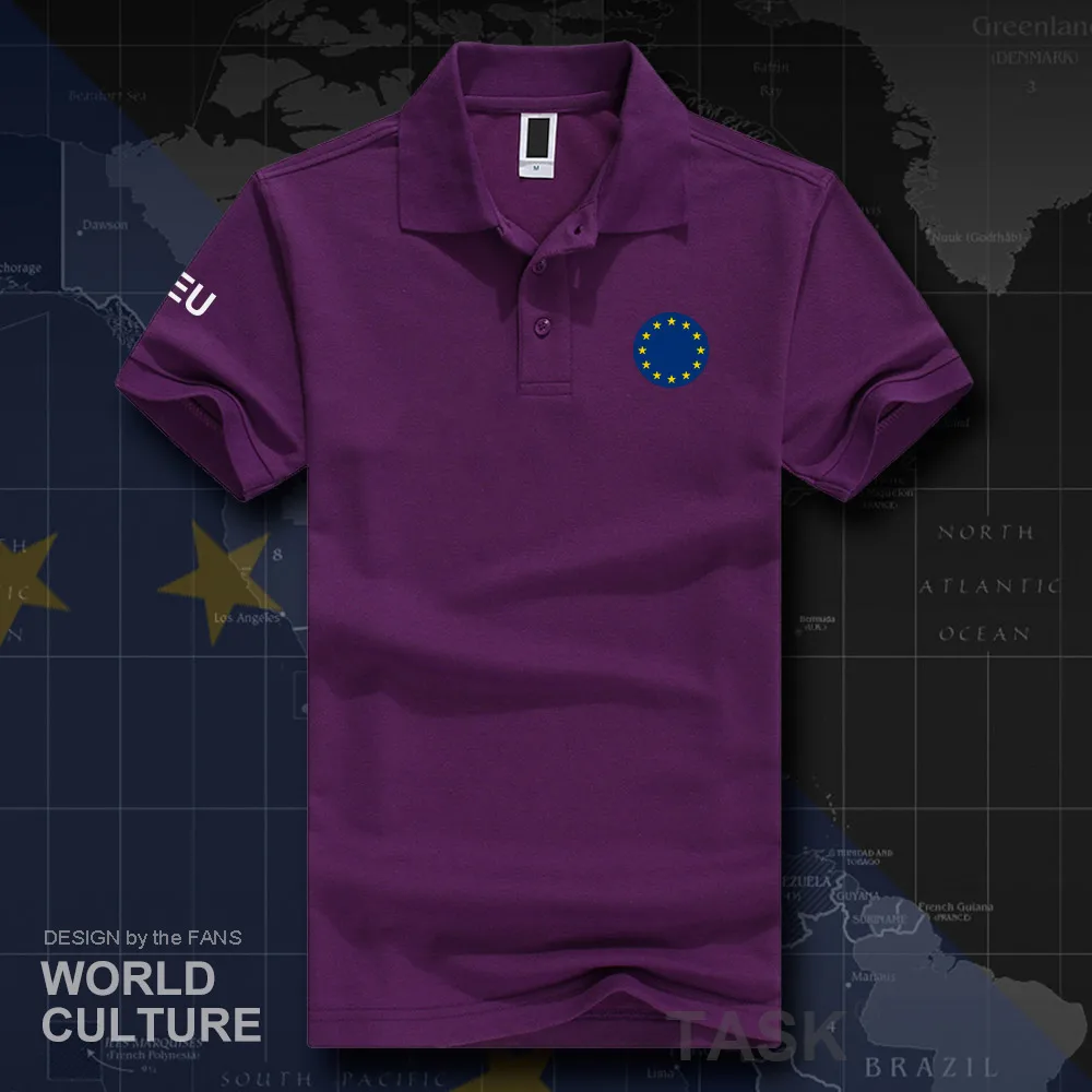 European Union United in Diversity EU EUR  polo shirts men short sleeve brands printed for country 2019 cotton nation team 20