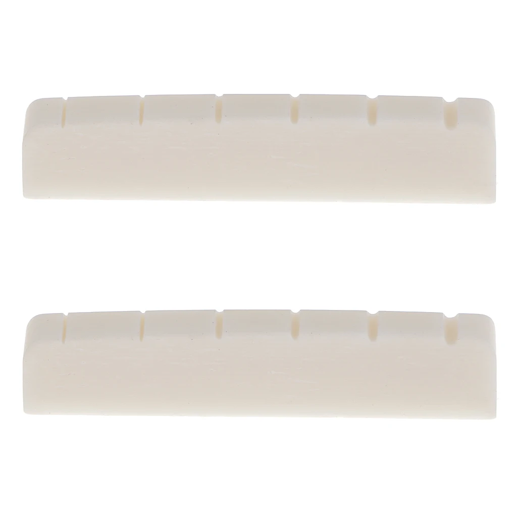 2x Buffalo Bone Nut For Les Paul Electric Guitar Slotted Neck Instruments