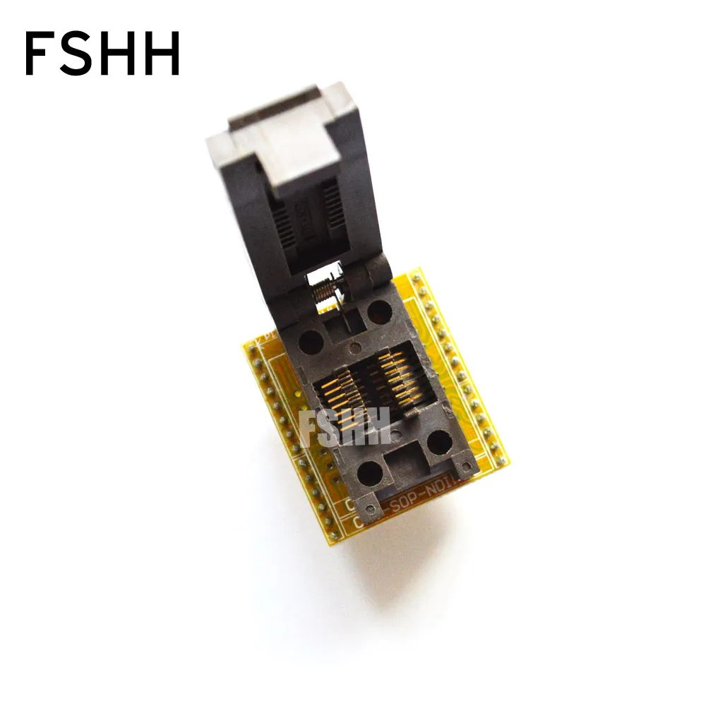 

FSHH 150mil SOP14 to DIP14 programmer adapter Clamshell for SOP14 FP14 test socket Pitch=1.27mm width=3.9/6.0mm