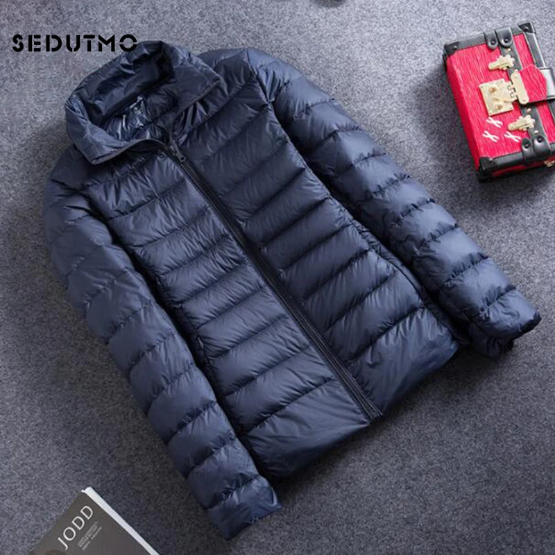 Sedutmo inverno ultra leve duck down jackets feminino casaco curto quente fino primavera preto puffer jaqueta ed419