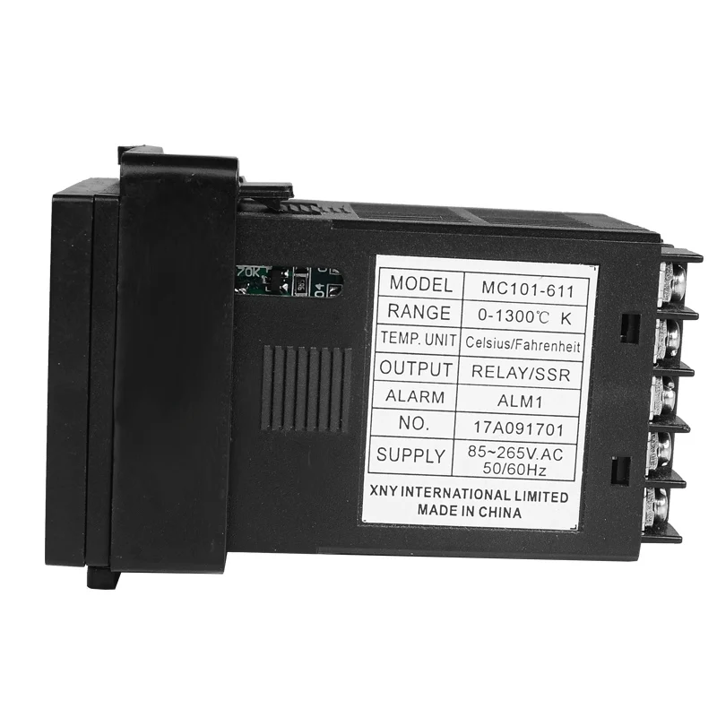 Fahrenheit Short Shell Input PT100 K Thermocouple Digital PID Temperature Controller SSR Relay Output for Heat with Alarm MC101