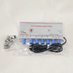 1020MK6 CATV Signal Amplifier Home Cable TV Amplifier 1 Input 6 Outputs Nominal Gain 20DB