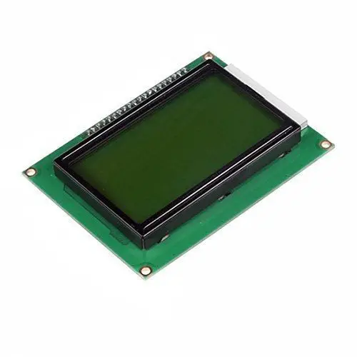 5V 12864 LCD-Anzeigemodul 128 x 64 Punkte Grafikmatrix Gelbgrüne Hintergrundbeleuchtung
