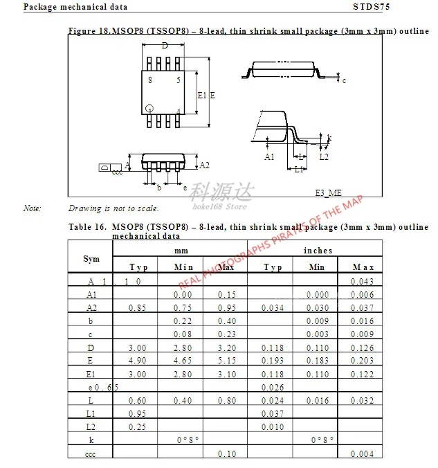 5pcs/lot STDS75DS2 DS75DS2 DS75 MSOP8 In Stock
