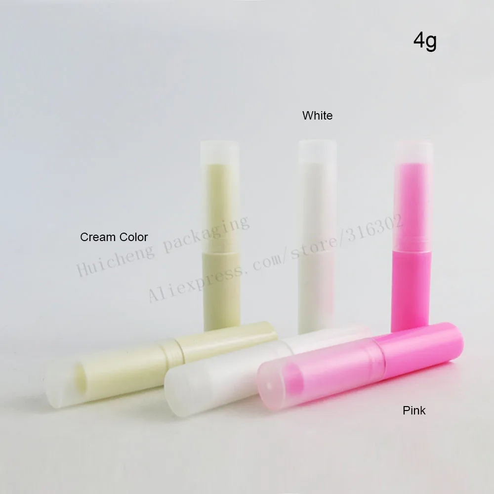 100 x 4ml Empty Mini Lipstick Bottle Lip Gloss Tube Lip Balm Tube Container With Cap 4g Cosmetic Sample Containe