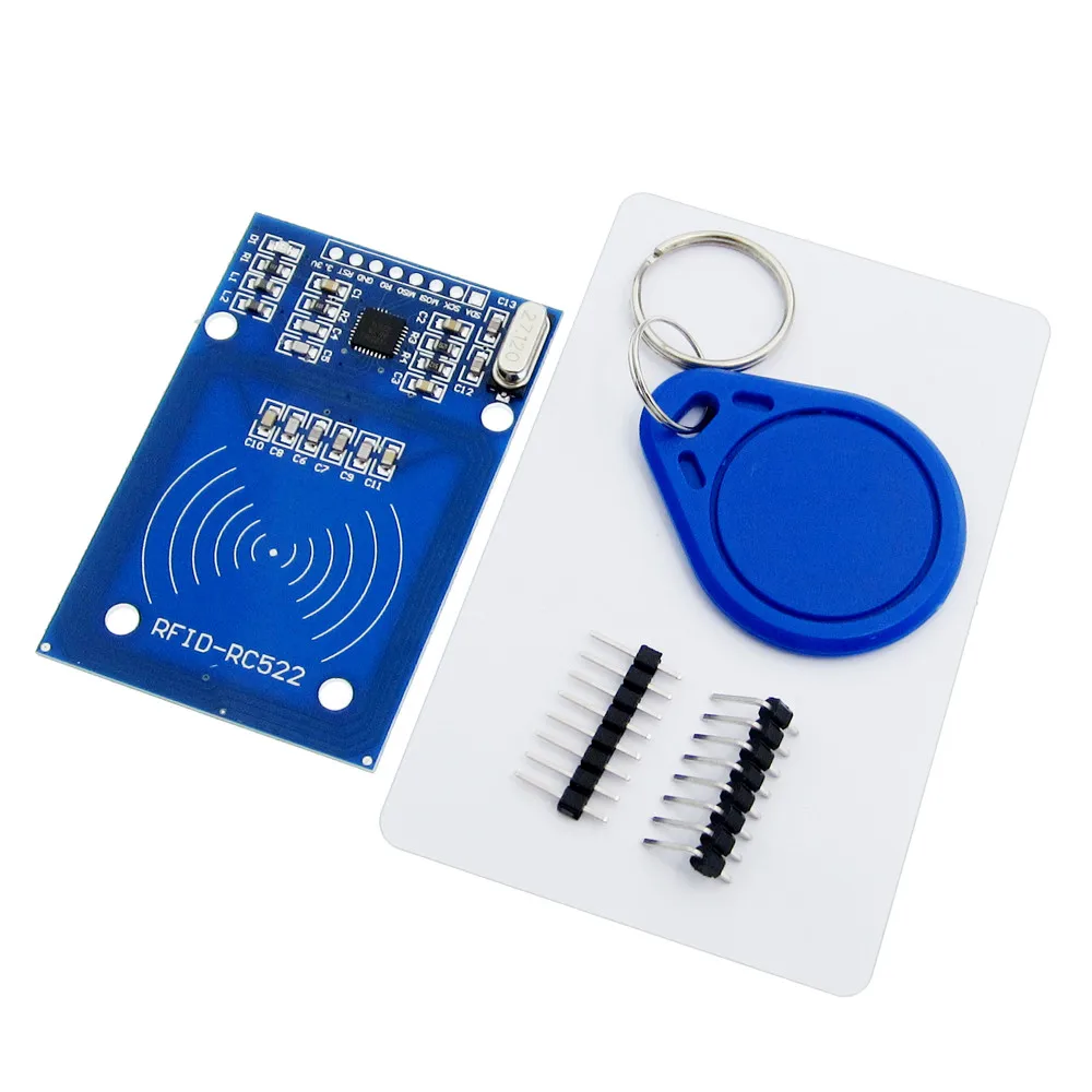 10pcs MFRC-522 RC522 RFID RF IC card sensor module to send S50 Fudan card,Rf module keychain