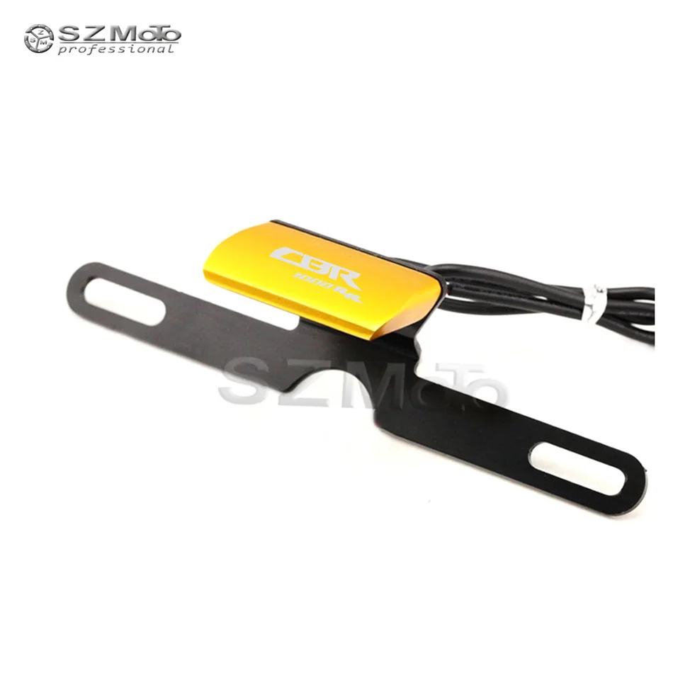 For Honda CBR1000RR CBR 1000RR Motorcycle Rear Tail Lamp Number License Plate LED Light With Logo Green