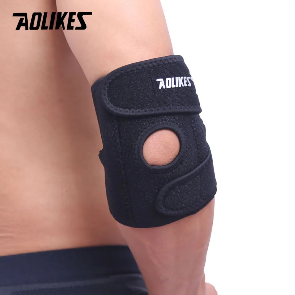 AOLIKES 1PCS Elbow Brace, Adjustable Tennis Elbow Support Brace, Great For Sprained Elbows, Tendonitis, Arthritis, basketball