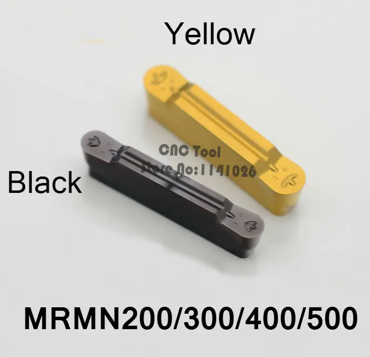 10PCS MRMN200/MRMN300/MRMN400/MRMN500 Double Circular Arc Yellow Carbide inserts cnc grooving cutting insert for Grooving Holder