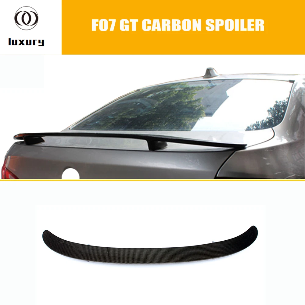 HM Style F07 GT Carbon Fiber Rear Trunk Spoiler for BMW F07 Gran Turismo GT 535i 550i 520d 530d 535d 2010 - 2016