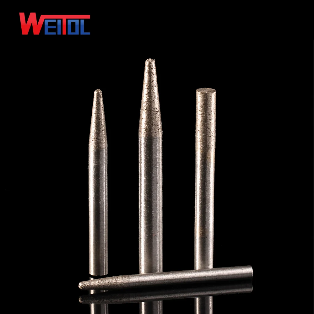 Weitol 생크 돌 조각 비트, 소결 돌 조각 도구, 다이아몬드 라우터 비트, CNC 밀링 커터, 6mm, 8mm