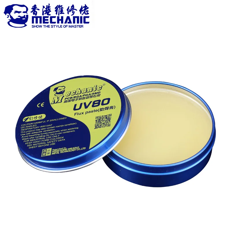 

Mechanic UV80 Solder Paste Flux No-clean Halogen-Free BGA Electric Soldering Iron Welding Fluxes For PCB/BGA/PGA/SMD Repair Tool