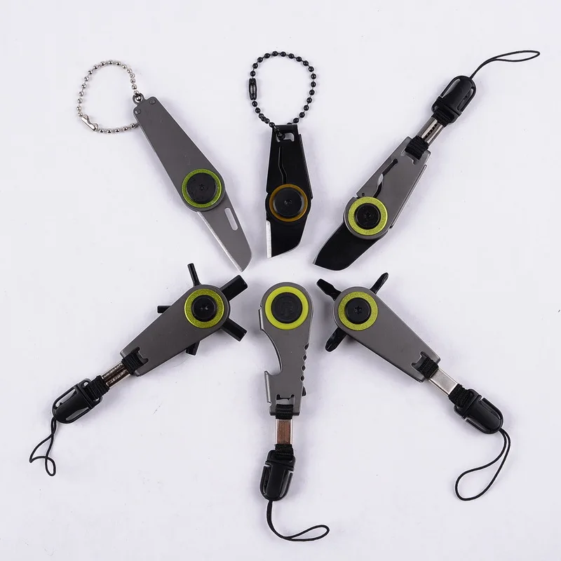 420 stainless steel Mini Folding Knife fruit knife outdoor Home Key Chain Pocket Bean Knives Handle EDC Multi Screwdriver Tools