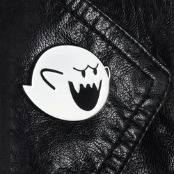 Super Boo Pins Brooches Badges Enamel Pins Backpack Bag Hat Leather Jackets Fashion Accessory Super White Ghost Game Fans Gifts