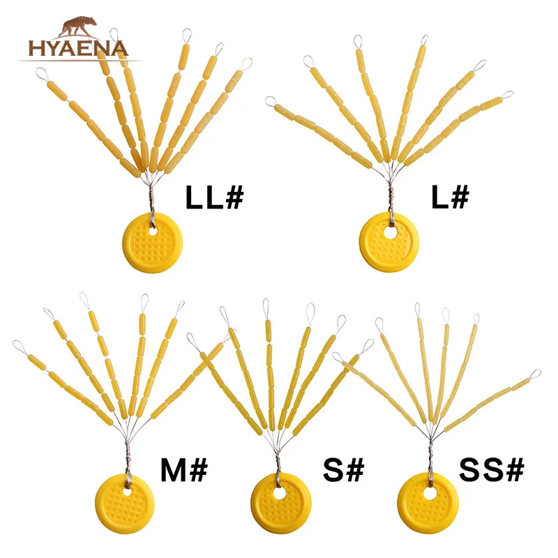 

Резиновый поплавок Hyanea 600 шт./лот, фиксатор лески для рыбалки, стопор для лески для бобов, цилиндрический поплавок, поплавок