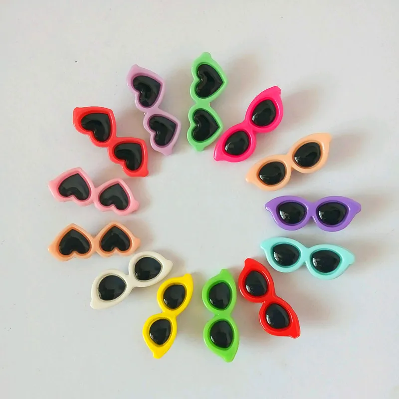 Heart Glasses Pet Puppy Accessories Dog Bows  PT45 Chihuahua Poodle Cat Animals 4pcs/lot Red/Yellow/Pink/Blue/Purple Groomings