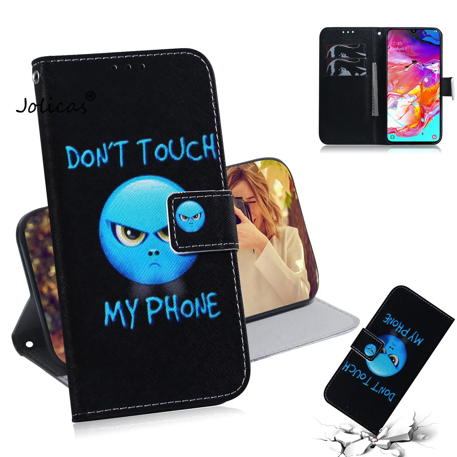 A70 Anger Holder Cases For case Samsung A70 Capinha Exotic Carcasa sFor Samsung Galaxy cellular A70 Flip Wallet Case Book