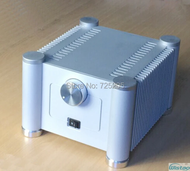 Casing of Power Amplifier Whole Aluminum Tube Amp Chassis with Accessories Stereo HIFI Audio DIY Sandblasting White