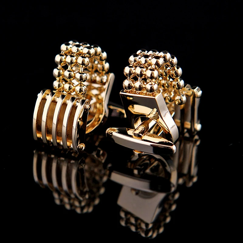 KFLK French shirt Fashion cufflink for mens Brand Gold-color Chain Cuff link Luxury Wedding Button High Quality guests image 3