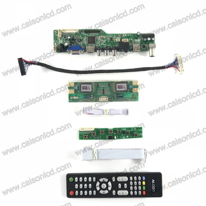 M6-V5.1 VGA AV USB TV LCD Controller Board สำหรับ23.6นิ้ว1920X1080 M236H1-L01 4CCFL LVDS Monitor ชุด DIY