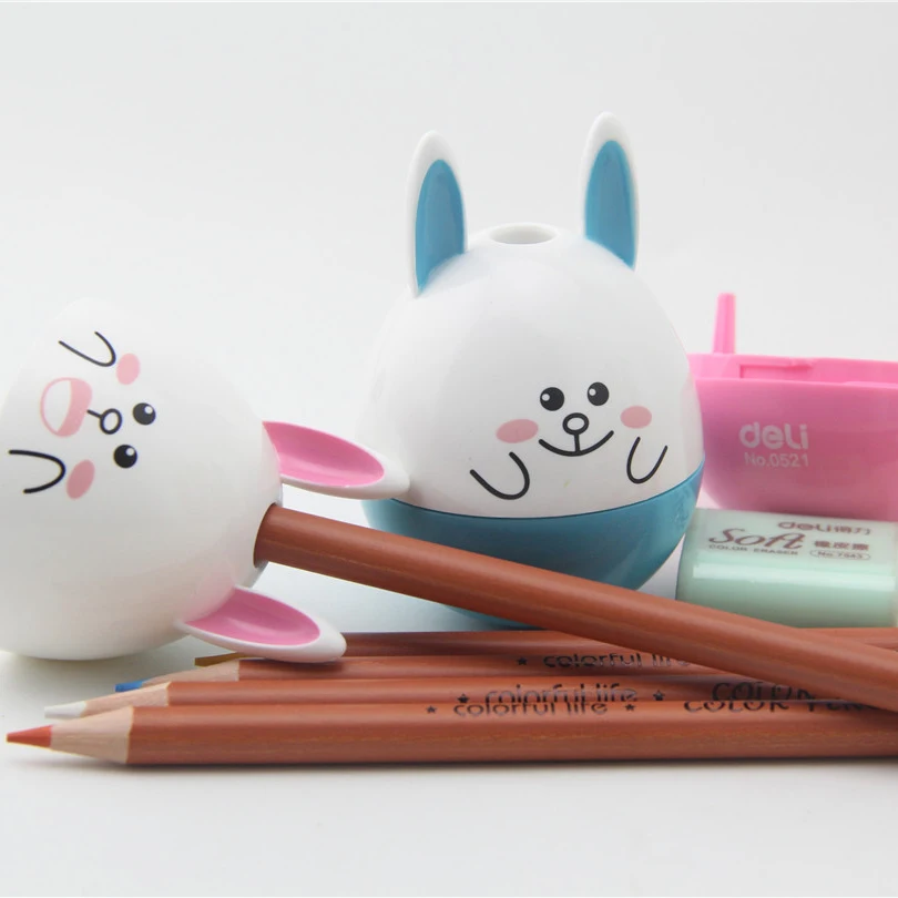 MIRUI Kawaii pencil sharpener School Office supplies Stationery Cartoon Cute Cat Bear Colors Pencil Sharpener