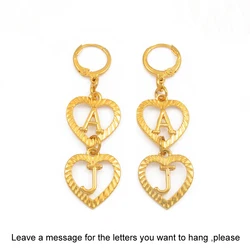 Anniyo Orecchini con lettere personalizzate per donna Ragazza Personalizza Orecchini iniziali con alfabeto Gioielli a forma di cuore personalizzati # 112721 B