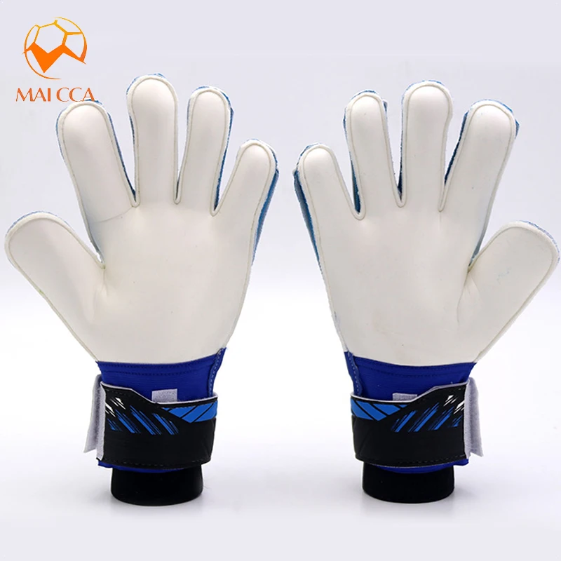 Kids Junior Professional Soccer Goalkeeper Gloves Strong with 5 Finger Spines Goalie Gloves Save Protection Thicken Latex Foam