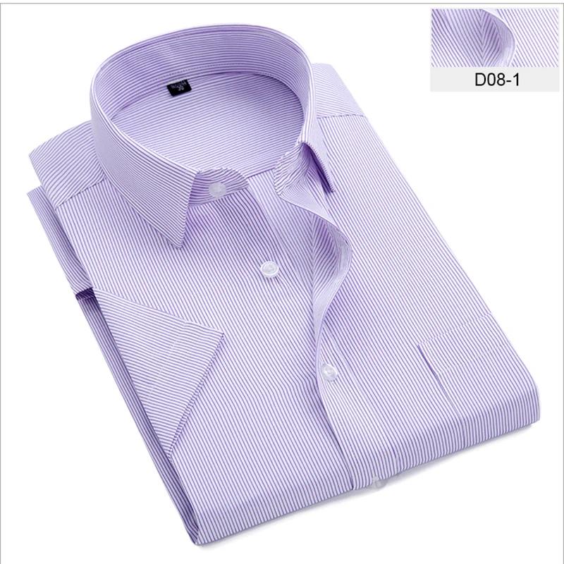 Camisa de manga corta para hombre, camisa informal a rayas, blusa de verano con cuello cuadrado, nueva moda