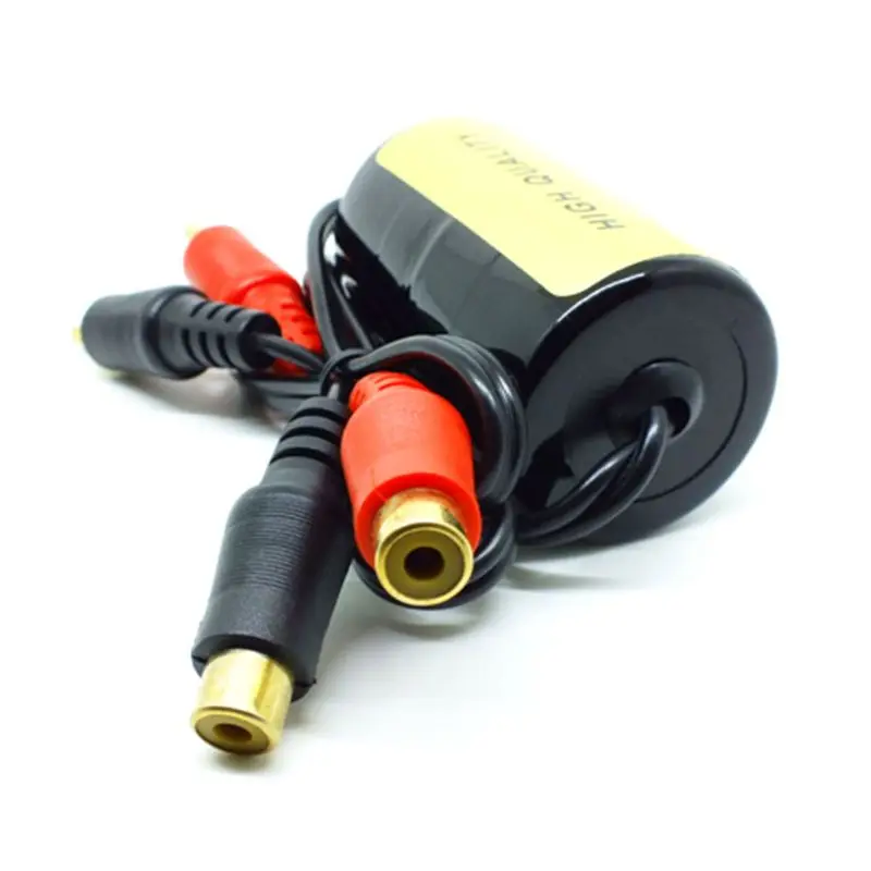 RCA Audio Noise Filter Suppressor Ground Loop Isolator For Car And Home Stereo