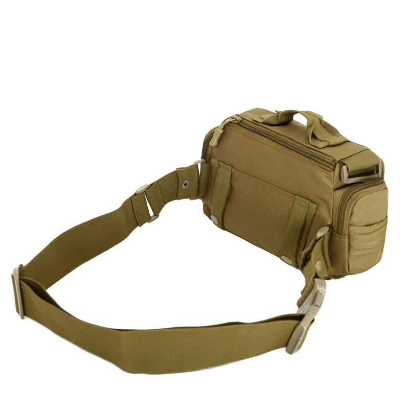 Men Waist Bag 1000D Nylon Waterproof Fanny Pack Belt Hip Bum Sling Chest Bags Daypack Military Travel Assault Molle Bag