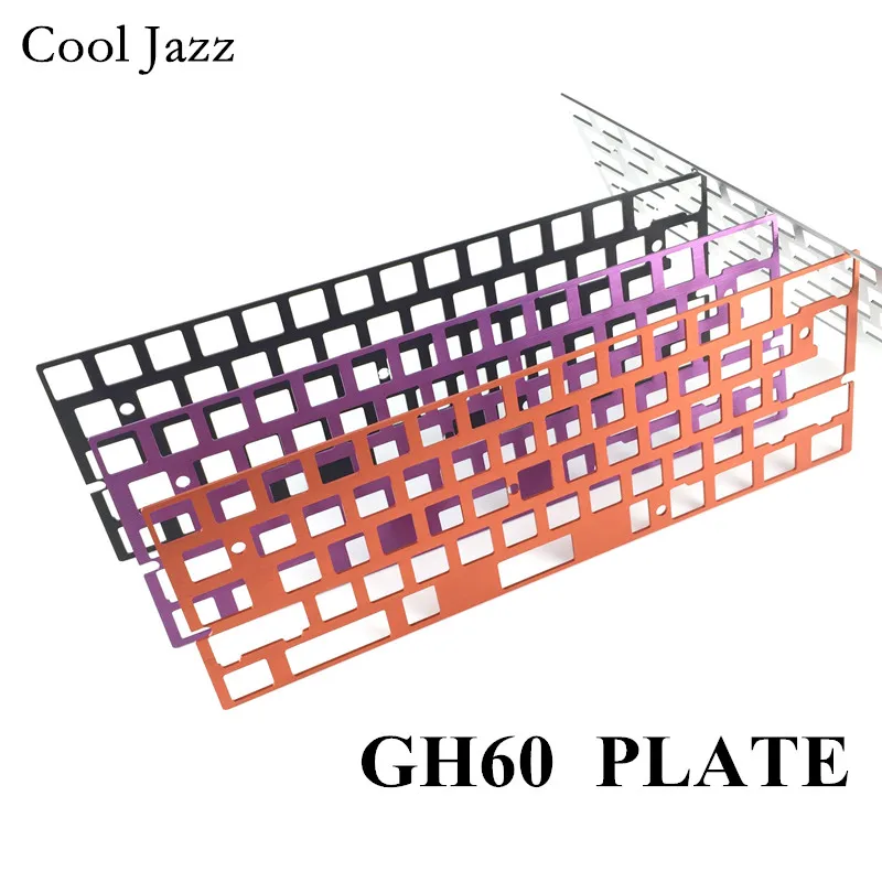 Cnc teclado mecânico ânodo alumínio desenho concurrence posicionamento placa suporte iso ansi para gh60 pcb 60% teclado diy