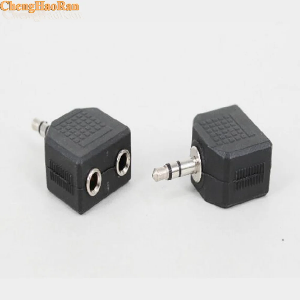 ChengHaoRan 1pcs 3.5mm to 3.5mm 1 Male to 2 Female 1 to 2 Audio Splitter Adapter for Computer Speaker Earphone Headphone