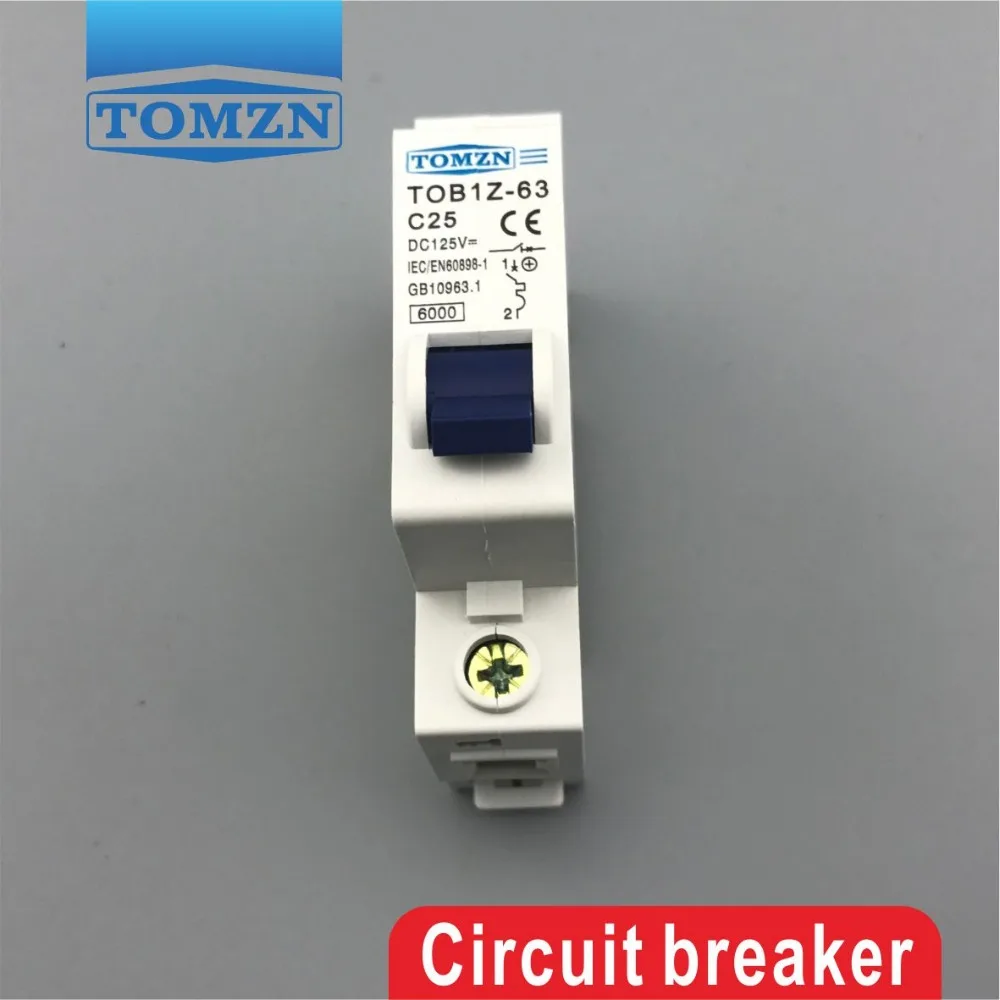 1P 25A 25ampere TOB1Z DC 125V  Circuit breaker MCB direct current C curve