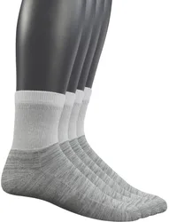 Men's 4 Pairs Bamboo Diabetic Ankle Socks with Seamless Toe And Cushion Sole,L Size(Socks Size:10-13)