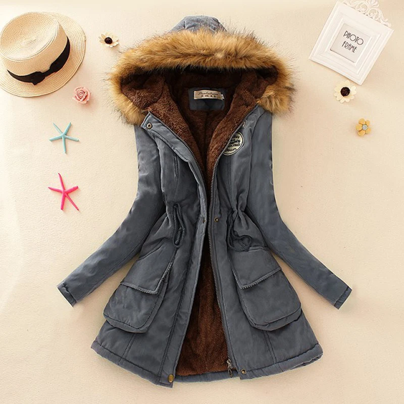 Winter Jacket Women 2020 New Winter Womens Parka Casual Outwear Military Hooded Coat Fur Coats Manteau Femme Woman Clothes CC001