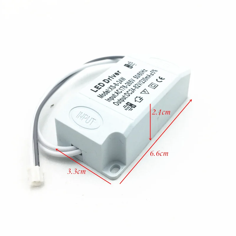 8-24W LED Constant Current Driver 230mA DC Output Power Supply 176-265V AC Input Lighting Transformer For LED Ceiling Lights